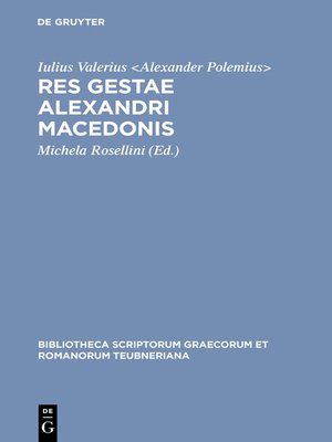 cover image of Res gestae Alexandri Macedonis